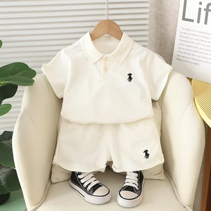 Ensembles de vêtements pour garçons, ensembles de vêtements d'été pour tout-petits, ensembles de vêtements décontractés pour garçons avec broderie - Product Image 2