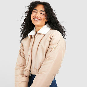 Vestes d'hiver pour femmes grandes tailles, 100% polyester, tissu épais, vêtements décontractés, personnalisables, respirants, fermeture éclair intégrale - Product Image 4