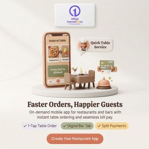 แอปสั่งอาหารตามต้องการ |   แอปมือถือสำหรับร้านอาหารและบาร์ - Product Image 1