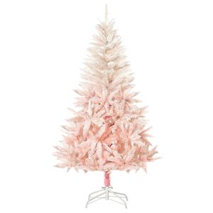 Albero di Natale a Matita Rosa da 2,1 m con Supporto in Metallo, Albero Artificiale in PET ad Apertura Automatica per Decorazioni Natalizie Domestiche - Product Image 1