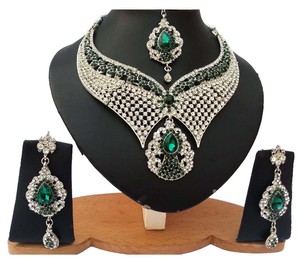 Vintage Antique Silver Plated <b>Crystal</b> Rhinestone Tassel Necklace Earrings <b>Set</b> Women Wedding Jewelry Alloy Fashion Jewelry <b>Sets</b> - Product Image 2