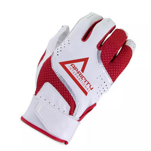 Adjustable Strap Leather Baseball Batting Gloves Customizable Hook Loop Closure Strong Palm <b>Grip</b> Moisture <b>Control</b> Lightweight - Product Image 2