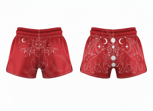 Shorts de combat pour hommes en satin avec design graphique pour entraînement et compétition (Karate, Kickboxing, Muay Thai, MMA) - Product Image 6