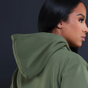 Conjunto de Sudadera con Capucha para Mujer, Verde, Tejido, Manga Larga, Color Sólido, para Otoño, con Chaleco Acolchado y Bolso Tote - Product Image 6