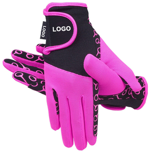 Gants de conduite SEAMRE WEAR rouges à doigts entiers en polyester antidérapants avec fermeture auto-agrippante unisexe pour l'été - Product Image 6