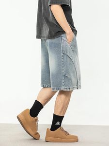 กางเกงยีนส์ขาสั้นทรงตรงสไตล์ลำลองสำหรับผู้ชาย รุ่น 2026 ฤดูใบไม้ผลิ/ฤดูร้อน ทรงหลวม สไตล์วินเทจ สตรีทแวร์ - Product Image 3