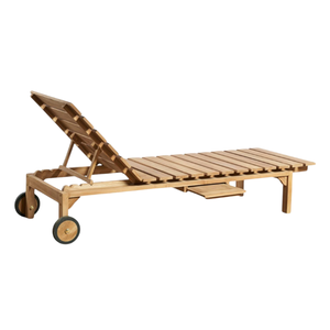 Tumbonas de madera para piscina y jardín con ruedas, tumbonas plegables para jardín, fabricadas en Indonesia - Product Image 3