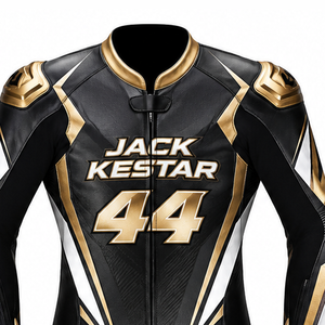Combinaison de course moto personnalisée en cuir, équipement de course moto de championnat, combinaison de moto avec protection CE pour la course sur circuit - Product Image 3