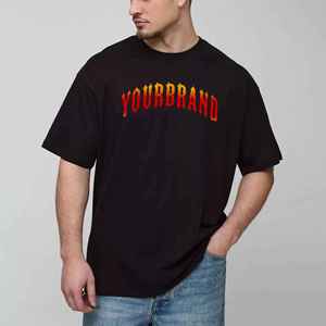 2026 Top Trendy Oversized Solid 100% Cotton Jersey Men's T-Shirt Streetwear Drop Shoulder Blank Eco-Friendly <b>Hip</b> Hop Breathable - Product Image 1