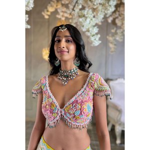 2XL Party Wear Lehenga Choli avec broderie multi-fils - Product Image 2