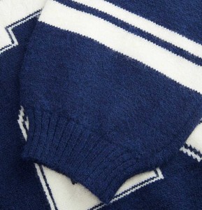 Varsity Collegiate Style Knit Sweater - Casual Winter Pullover Top - Soft <b>Warm</b> Female Oversized Fashion <b>Jumper</b> 2026 breathable - Product Image 5