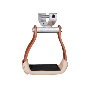 Étriers en aluminium avec sangles en cuir et coussinets en caoutchouc pour l'équitation, étriers à coussinets en caoutchouc, étriers d'équitation - Product Image 2