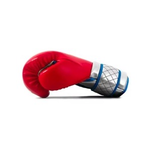 Guantes de Boxeo Rojos Plateados de Cuero con Correa de Velcro para la Muñeca para Entrenamiento de Adultos - Product Image 2