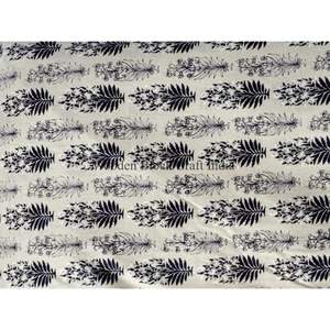 ผ้าฝ้ายพิมพ์ลายบล็อกไม้แบบอินเดียออร์แกนิกสวยงาม 100% สำหรับตกแต่งบ้าน เบาะรองนั่ง กระเป๋า และของตกแต่ง - Product Image 5