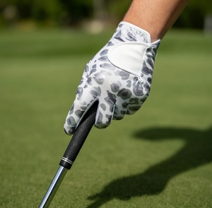 Guante de Golf Deportivo Unisex de Alto Rendimiento con Cremallera Izquierda, Protección UV, Diseño de Leopardo, Cuero Cabretta, Patriótico, Marca INJAE - Product Image 2
