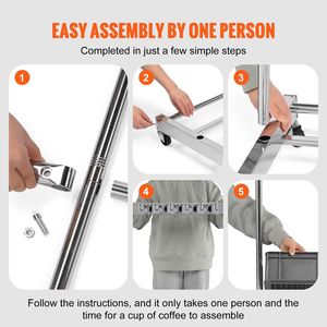 Organizzatore per Attrezzi da Giardino a 10 Scomparti con Ganci, Porta Utensili a Torre per Manici Lunghi, per Organizzazione e Stoccaggio in Garage e Giardino - Product Image 2