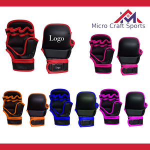 Professional MMA & Boxing <b>Gloves</b> PU Leather Custom Logo Closure <b>Training</b> <b>Gloves</b> Non-Slip Adjustable Wrist Strap Made in Pakistan - Product Image 2