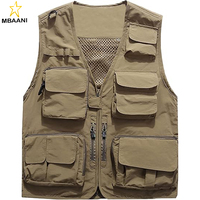 Veste cargo multi-poches pour homme, légère, décontractée, pour la pêche, le travail, le safari, les voyages et la photographie