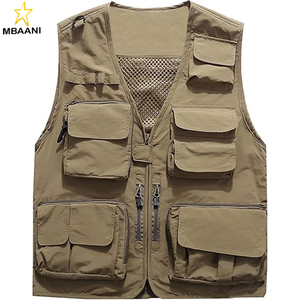Veste cargo multi-poches pour homme, légère, décontractée, pour la pêche, le travail, le safari, les voyages et la photographie - Product Image 1