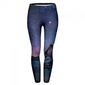 Leggings de Yoga Ecológicos para Mujer, Spandex/Nylon, Cintura Elástica, Diseño Sólido, para Yoga, Gimnasio, Correr, Moda Sostenible para el Día a Día - Product Image 1