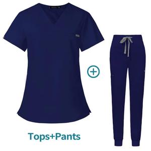 Wholesale Custom Nurse <b>Scrubs</b> Stretchy <b>Plus</b> <b>Size</b> <b>Scrub</b> Jogger Fashion Women Nursing <b>Scrubs</b> Uniforms Sets Nurse - Product Image 3