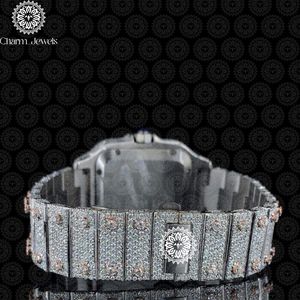 Reloj de Lujo para Mujer Charm_Jewels, Caja de Acero Inoxidable de 40 mm, Esfera Analógica de Cristal, Botón de Presión, Cierre Oculto, Movimiento Mecánico Automático - Product Image 5