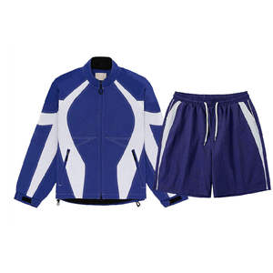 Ensemble de survêtement coupe ajustée unisexe en polyester/coton léger, imperméable, avec logo personnalisé, coupe classique, coupe slim - Product Image 1