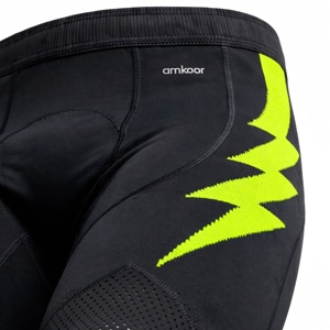 Pantalon de compression long pour homme Amkoor, noir, en spandex/nylon, séchage rapide, taille élastique, collant de sport - Product Image 6