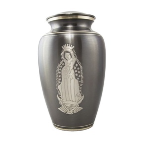 Urna de cremación de peltre antigua, artesanal, para cenizas humanas, recuerdo conmemorativo, proveedor de artículos funerarios, urna y jarra para cenizas. - Product Image 1