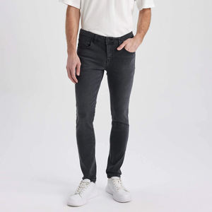 Jeans tendance pour hommes, vente en gros de pantalons en jean, coupe slim, jeans stretch pour hommes, jeans noirs pour hommes - Product Image 4