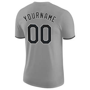 เสื้อเบสบอลสีเทาสำหรับทุกเพศ รุ่นซัมเมอร์สเปเชียล แบบสั่งทำพิเศษสำหรับทีม พร้อมปักชื่อและหมายเลข แห้งเร็ว รับผลิตแบบ OEM ODM เสื้อผู้ชาย - Product Image 4