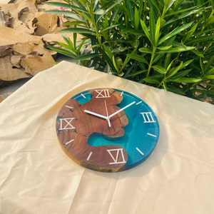 Epoxy Resin and Walnut Wood <b>Wall</b> <b>Clock</b> Handmade Wood Art <b>Decor</b> Unique Home <b>Decor</b> Housewarming Gift Epoxy Resin <b>Wall</b> <b>Clock</b> - Product Image 1