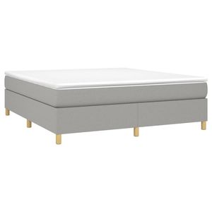 Cadre de lit en tissu California King gris clair sans matelas Lits rembourrés pour le marché américain - Product Image 3