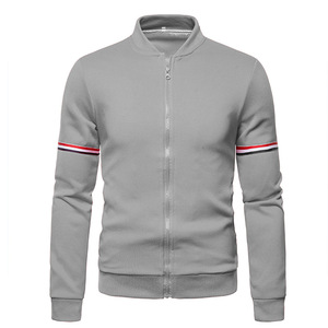Factory Wholesale Unisex <b>Varsity</b> <b>Jacket</b> with Embroidery Breathable Fleece Fabric Solid Colors Casual Winter Outerwear - Product Image 2