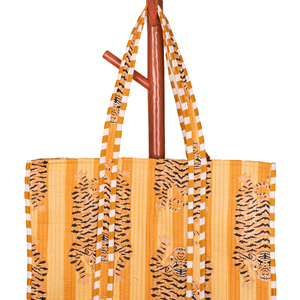 Bolsa de Mano Acolchada de Algodón Hecha a Mano, Grande, con Estampado Animal, para la Playa, con Asa para el Hombro, Casual, para Compras, Reutilizable y Ecológica - Product Image 3