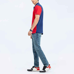 Chemises polo pour hommes de qualité supérieure à double panneau, logo personnalisable, broderie, design uni, chemise polo de golf pour le sport, vente en gros - Product Image 3