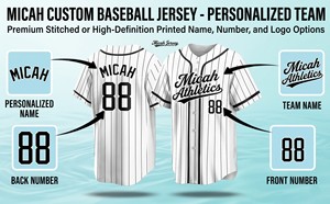 Maillots de baseball personnalisés pour femmes avec nom et numéro, en tissu Drifit, maille 100% polyester respirante, antibactérienne, motif 3D sur le devant, coupe courte - Product Image 5