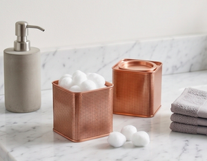 Square Copper Coffee And <b>Tea</b> Canister Classic Design Kitchenware Storage Container For Home And Office Set Of 2 Pcs - Product Image 5