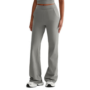 Pantalones de Yoga de Cintura Alta y Pierna Ancha Personalizados para Mujer, Pantalones Deportivos Elásticos, Ropa Deportiva, Pantalones de Yoga Anchos y Cómodos - Product Image 1