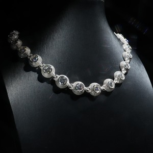 Mens Moissanite Bracelet 925 Silver Round <b>Link</b> Diamond Tennis chain Iced Luxury <b>Jewellery</b> Gift Custom Statement Bracelet - Product Image 1