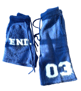 กางเกงขาสั้นผู้ชายผ้าขนแกะพิมพ์โลโก้ตามสั่งขายส่งจากโรงงาน คุณภาพสูง ลายถักนุ่มฟู สำหรับฤดูร้อน - Product Image 1