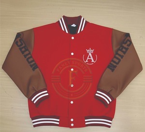 Heavyweight <b>Wool</b> Varsity Jacket - Custom Sports Letterman Coat with <b>Quilted</b> Lining - Product Image 1