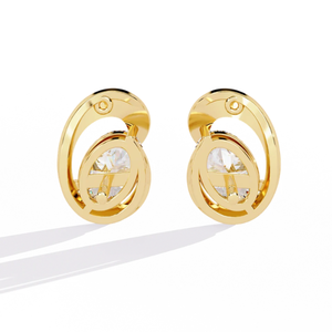 ต่างหูเพชรแท้ Ajretail Elegant Loop น้ำหนัก 1.32 กะรัต สี H ความสะอาด VS-SI ทอง 14K สำหรับเพชรทรงกลมเจียระไนแบบบริลเลียนท์ที่ได้รับการรับรอง - Product Image 5