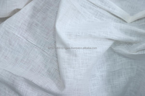 Farmhouse Style White Linen Cotton <b>Curtains</b> & Valances Textured Cafe for <b>Kitchen</b> & <b>Bathroom</b> Short Window Window Treatments - Product Image 3