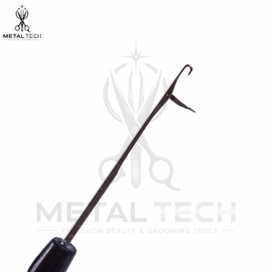 Black Handle Steel Wire Hair Extension Micro Ring Link <b>Threader</b> Latch Hook Pulling <b>Needle</b> Set Bulk Salon Installation Kit - Product Image 3