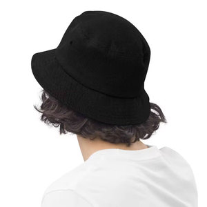 Chapeau Bob Noir avec Logo Fantôme Brodé Jaune sur le Panneau Avant, Style Casual Unisexe Printemps-Été, Taille Adulte 56-58CM - Product Image 4