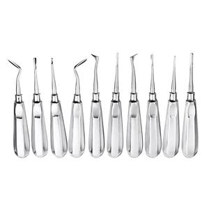 Juego de Elevadores Dentales Profesionales de Acero Inoxidable, Instrumentos Manuales para Extracción de Raíces, Certificación CE Clase I, Agarre Ergonómico, Color Plateado - Product Image 4