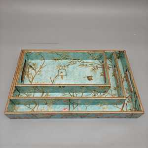 Décoration Indienne de Luxe en Bois d'Acacia Écologique, Durable, Non Toxique, Gravure Classique, Art Coloré Personnalisé, 100 Pièces pour Service - Product Image 1