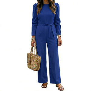 Women Sleeveless O Neck Loose <b>Linen</b> Cotton Solid Color Casual Summer Pants Set Breathable Woven Fabric Elastic Waist - Product Image 3