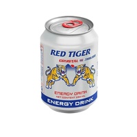 Boisson Énergisante Rouge Faible en Glucides à Faible Prix, Saveur Fruitée, Taurine, Boisson Gazeuse en Bouteille en Gros, Vietnam